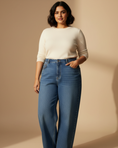 Miss Chase A+ Wide-Leg Jeans: Comfort & Style for Plus Sizes