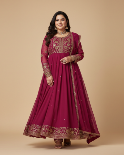 PrettyPlus Anarkali Kurta Set: Festive Glam for Curvy Queens