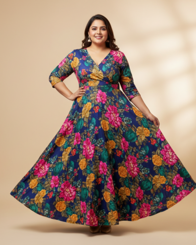 SMOWKLY Floral Gown: Your New Favourite Curvy Style!