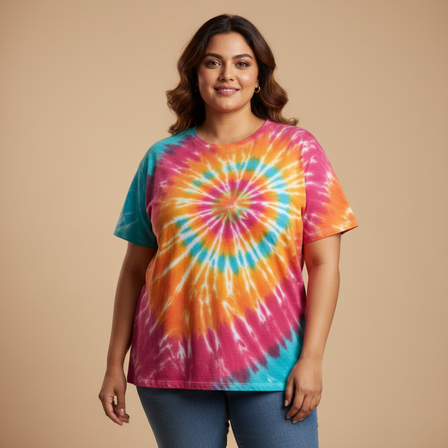 Stories.Label Tie Dye Cotton T-Shirt: Your Plus Size Summer Staple