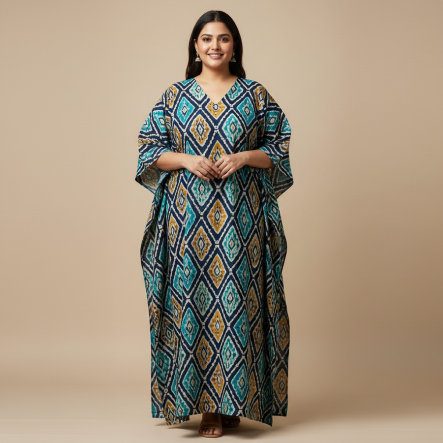 THEKAFTANSHOP Cotton Maxi Kaftan: Comfort & Style for You