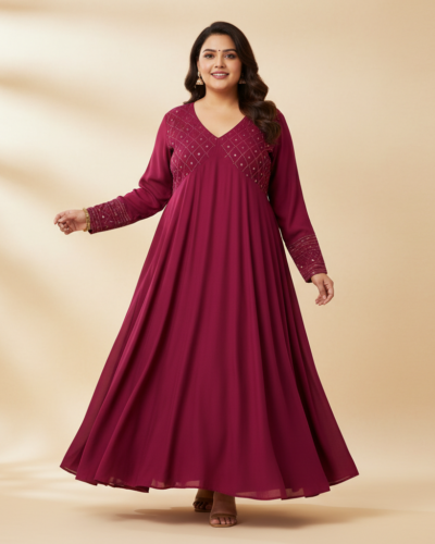 Yash Gallery Rayon Anarkali: Your Plus Size Style Steal at 84% Off!