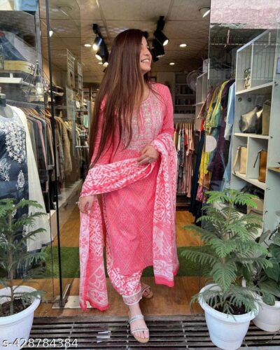 Kurta Pant Dupatta Set for Plus Size (Sizes S-5XL)