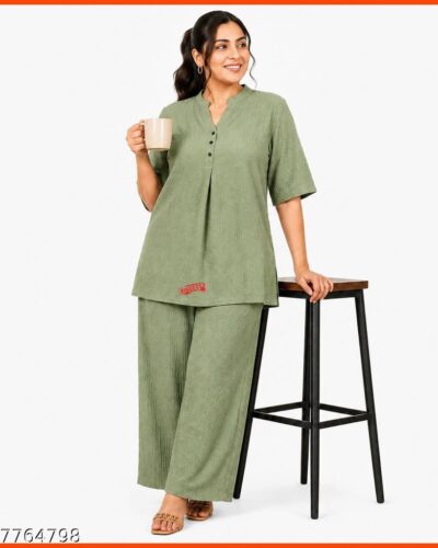 Plain Co-ord Set for Plus Size – Daily Wear