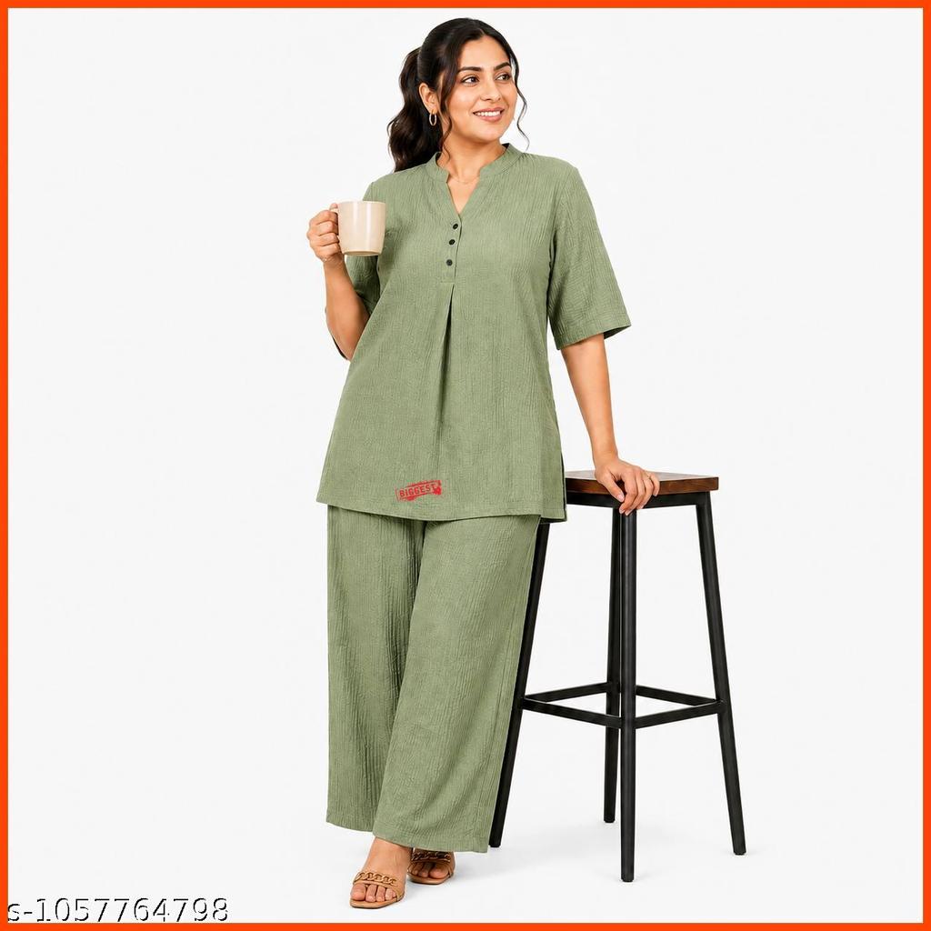 Plain Co-ord Set for Plus Size – Daily Wear
