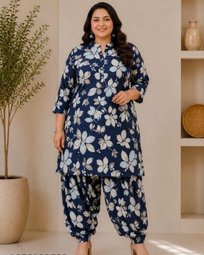 Printed Co-ord Set for Plus Size – Daily Wear Style
