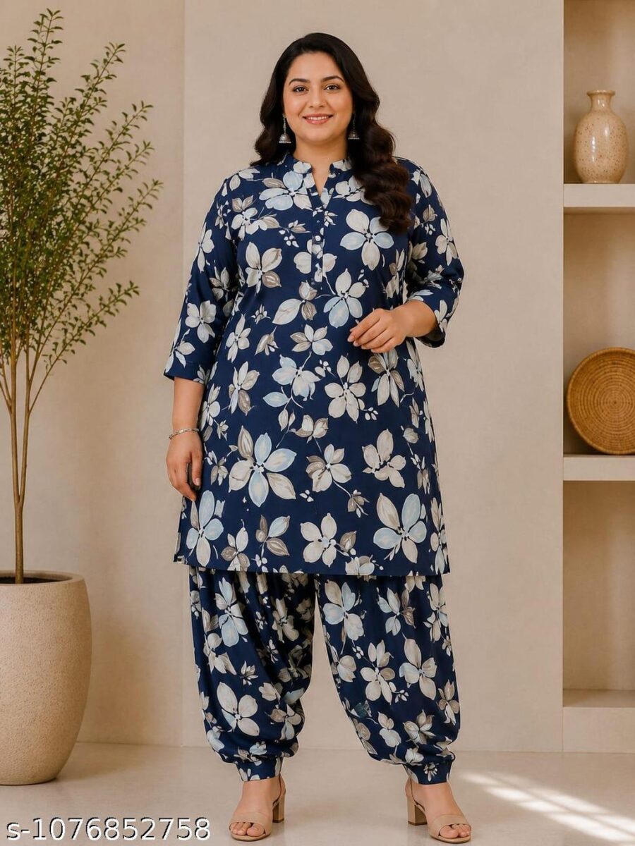 Printed Co-ord Set for Plus Size – Daily Wear Style