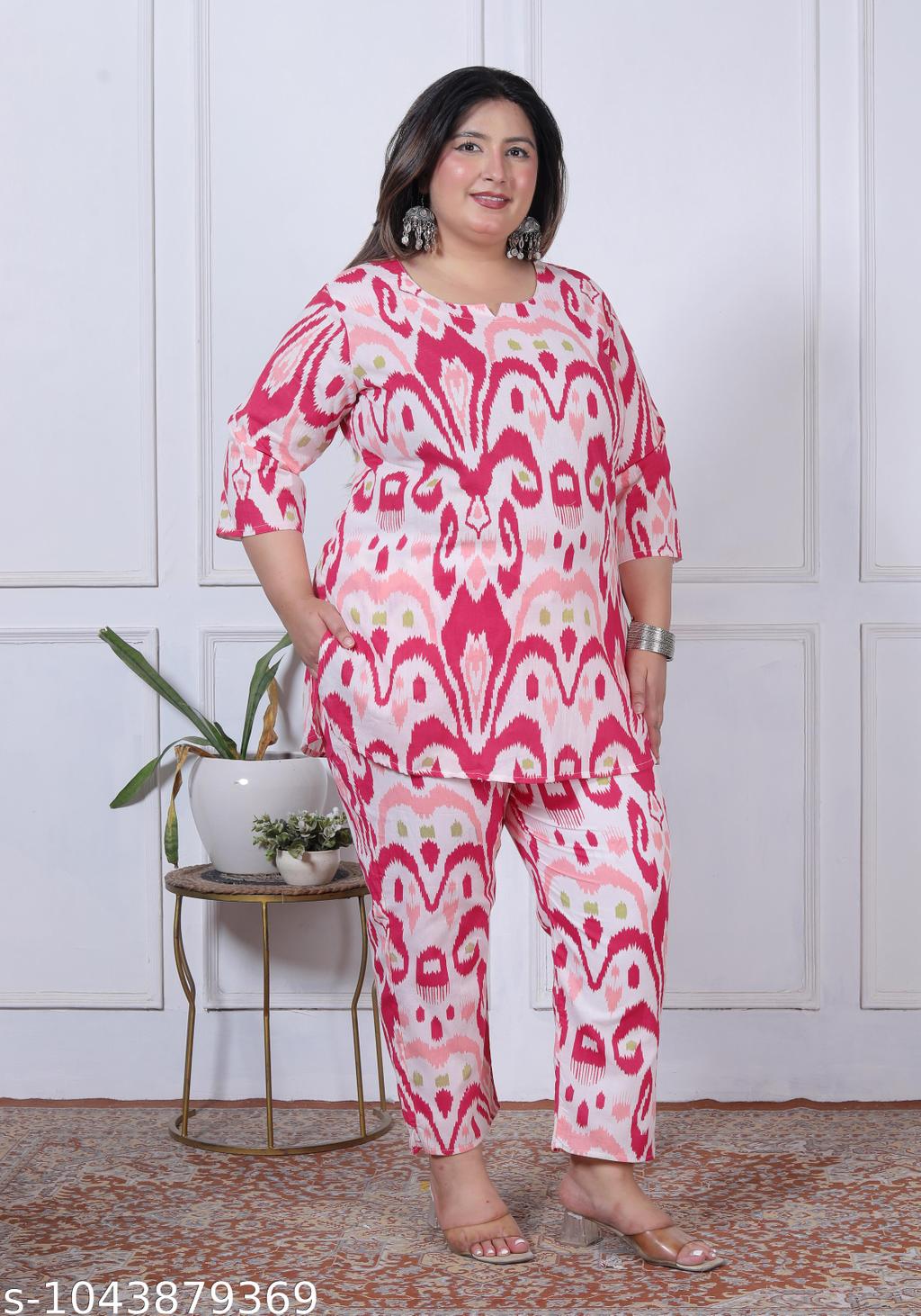 Printed Loungewear Set for Plus Size – Daily Comfort