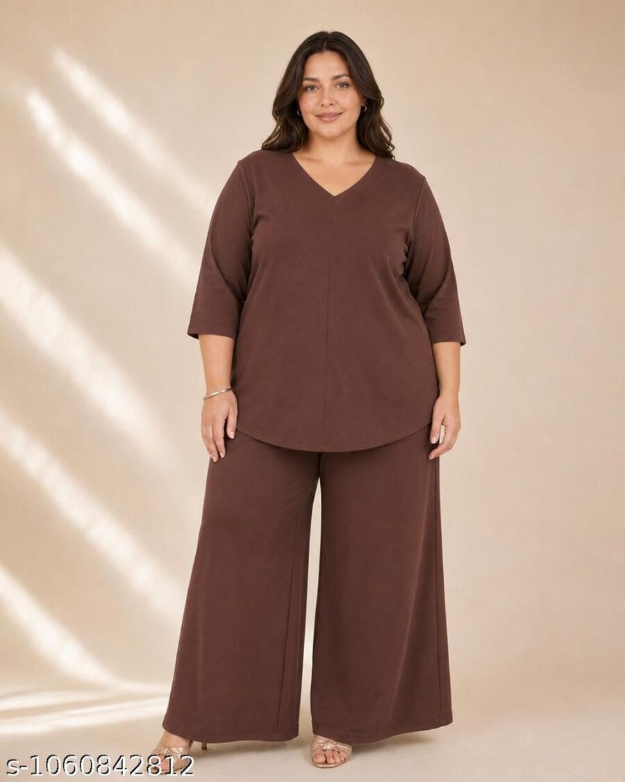 Tunic & Palazzo Co-Ord Set for Plus Size – Relaxed Fit